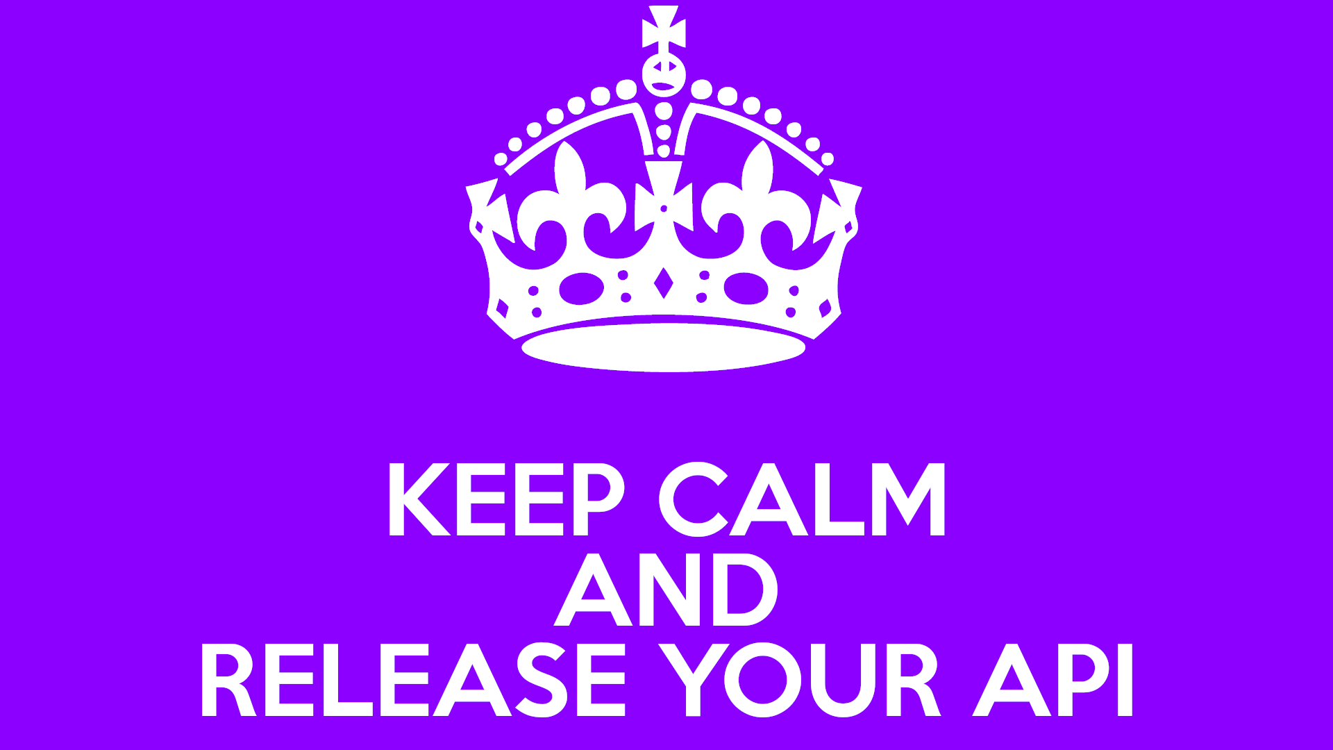 Keep calm and release your API in prod